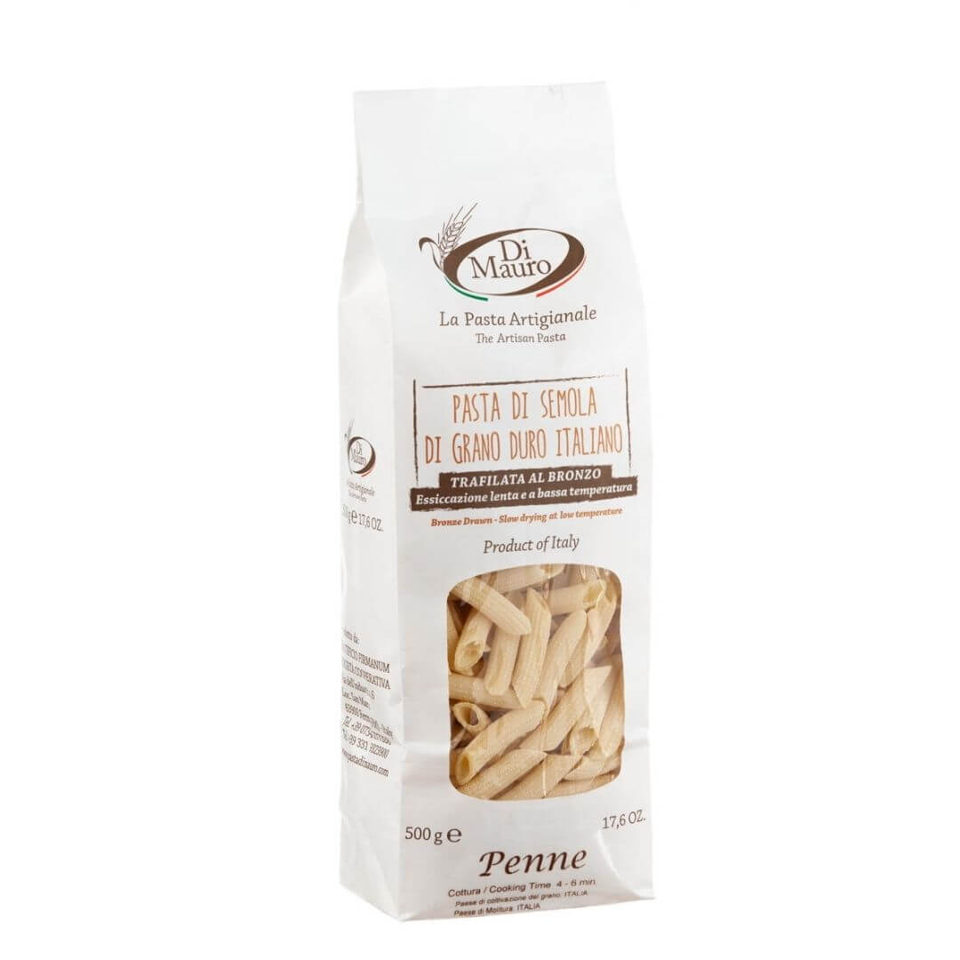 penne artigianali con semola di grano duro marchigiana trafilate al bronzo a bassa temperatura