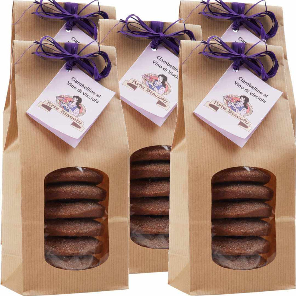buste di ciambelline artigianali al vino di visciola da 200 gr