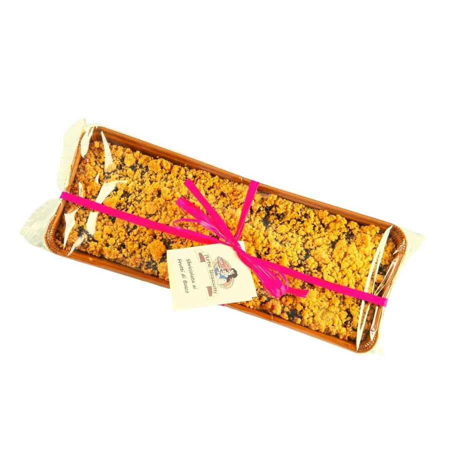 sbriciolata o sbrisolona ai frutti di bosco in scatola da 430 gr
